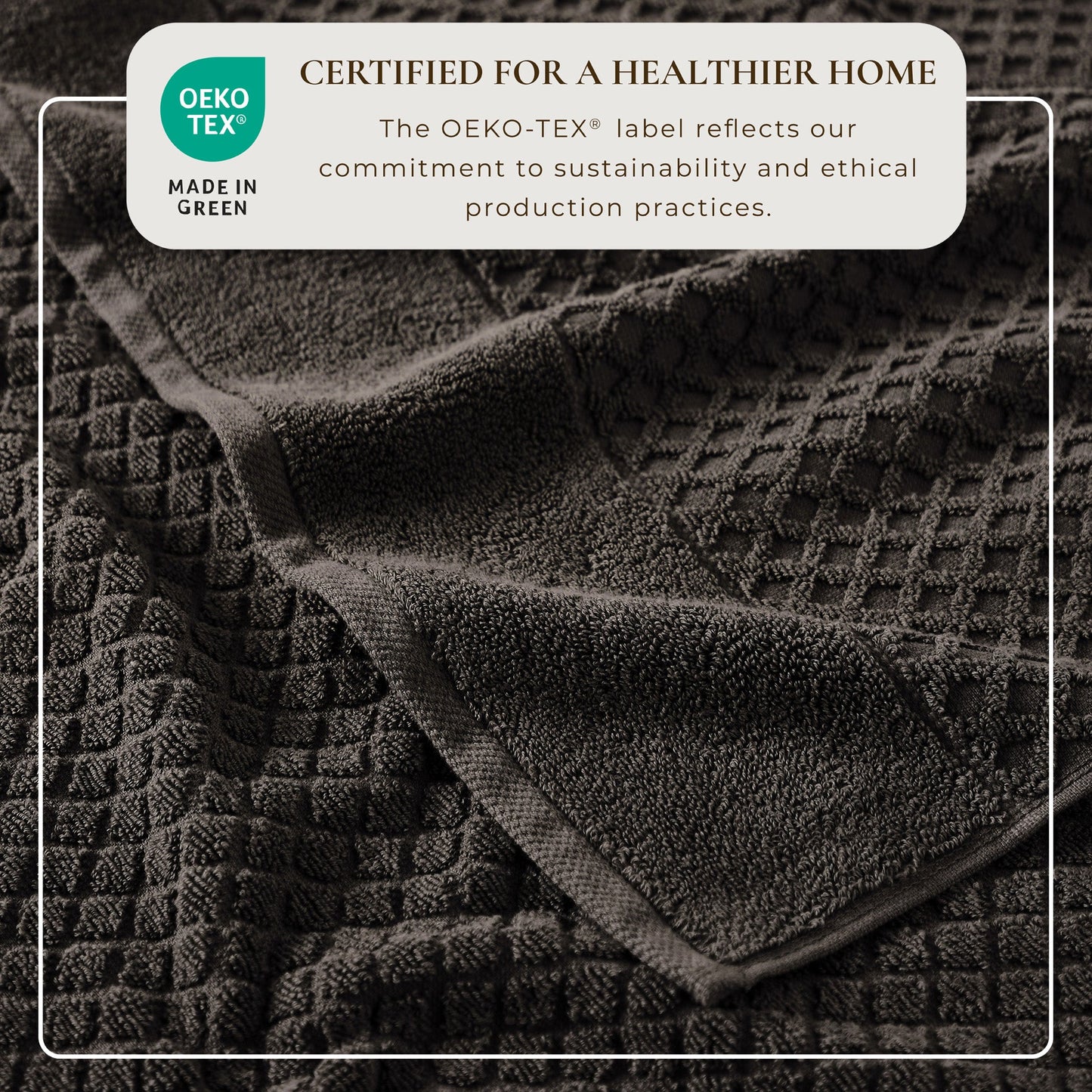 Cotton Diamond Waffle Weave Bath Towel Set Grayson Collection Low Twist Two Ply Towels For Everyday Luxury