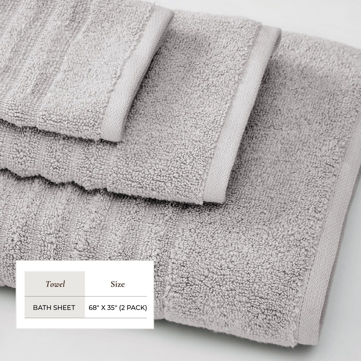 Karina Collection Luxury Cotton Bath Towels With Combed Cotton And Modern Ribbed Texture