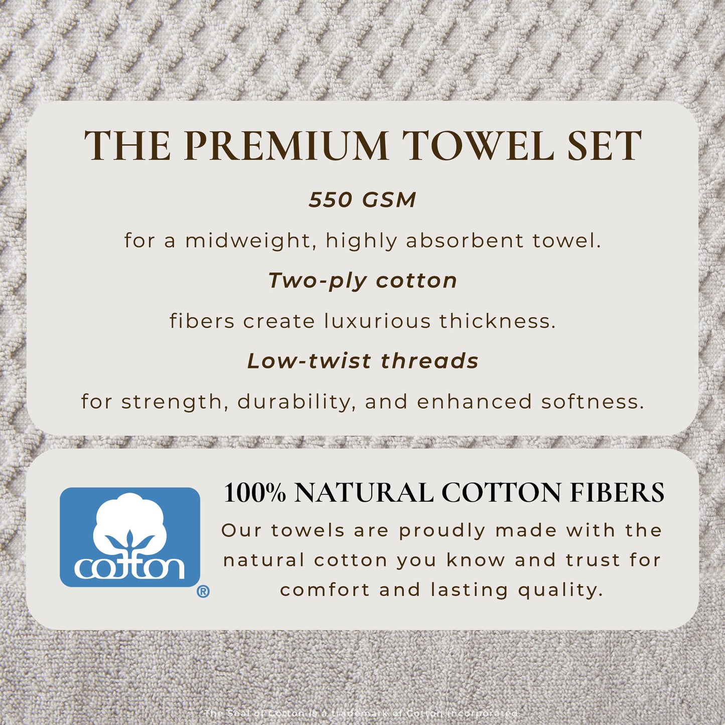 Cotton Diamond Waffle Weave Bath Towel Set Grayson Collection Low Twist Two Ply Towels For Everyday Luxury