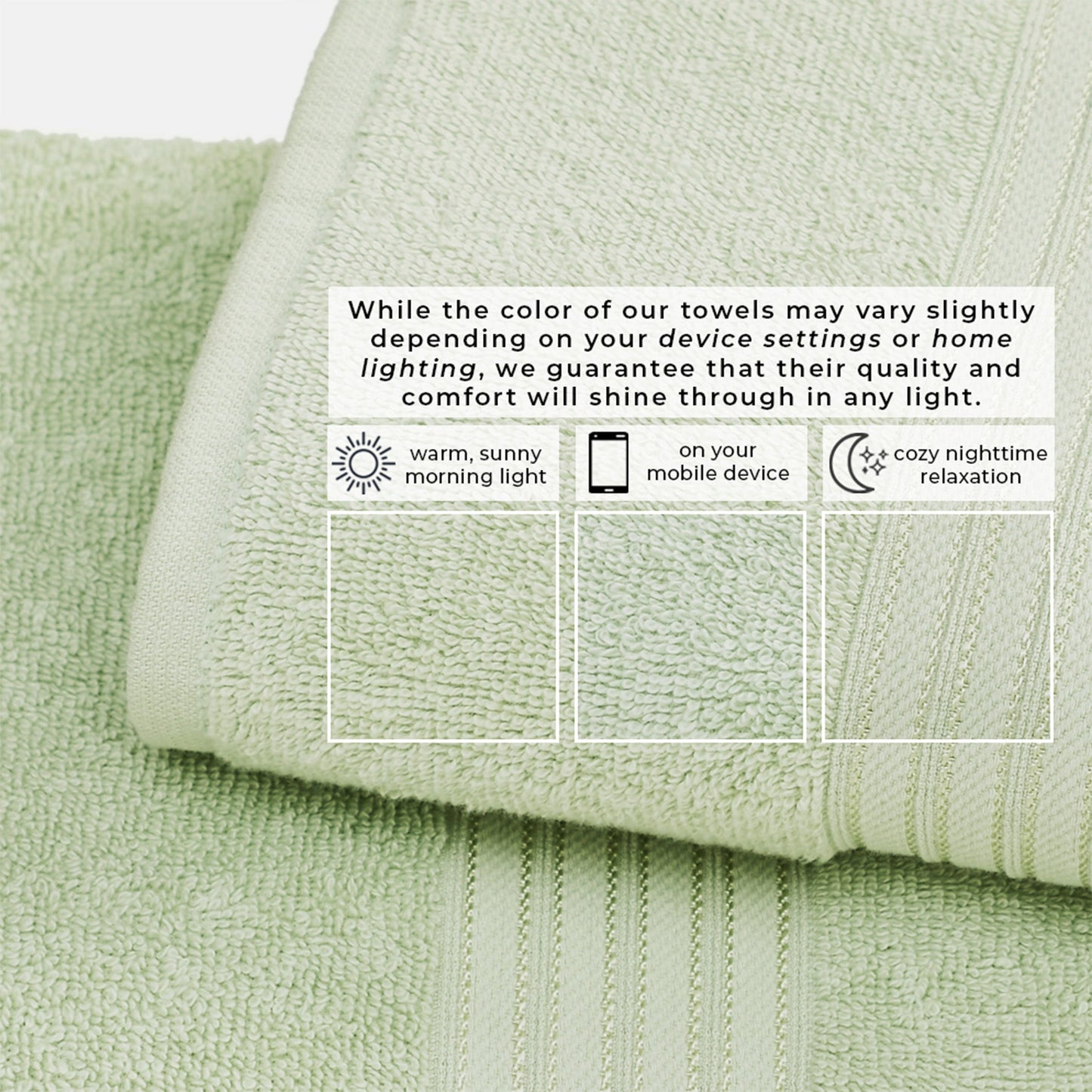 Cooper Collection Cotton Terry Bath Towel Set Lightweight Soft Towels Quick Drying Feather Spun Technology