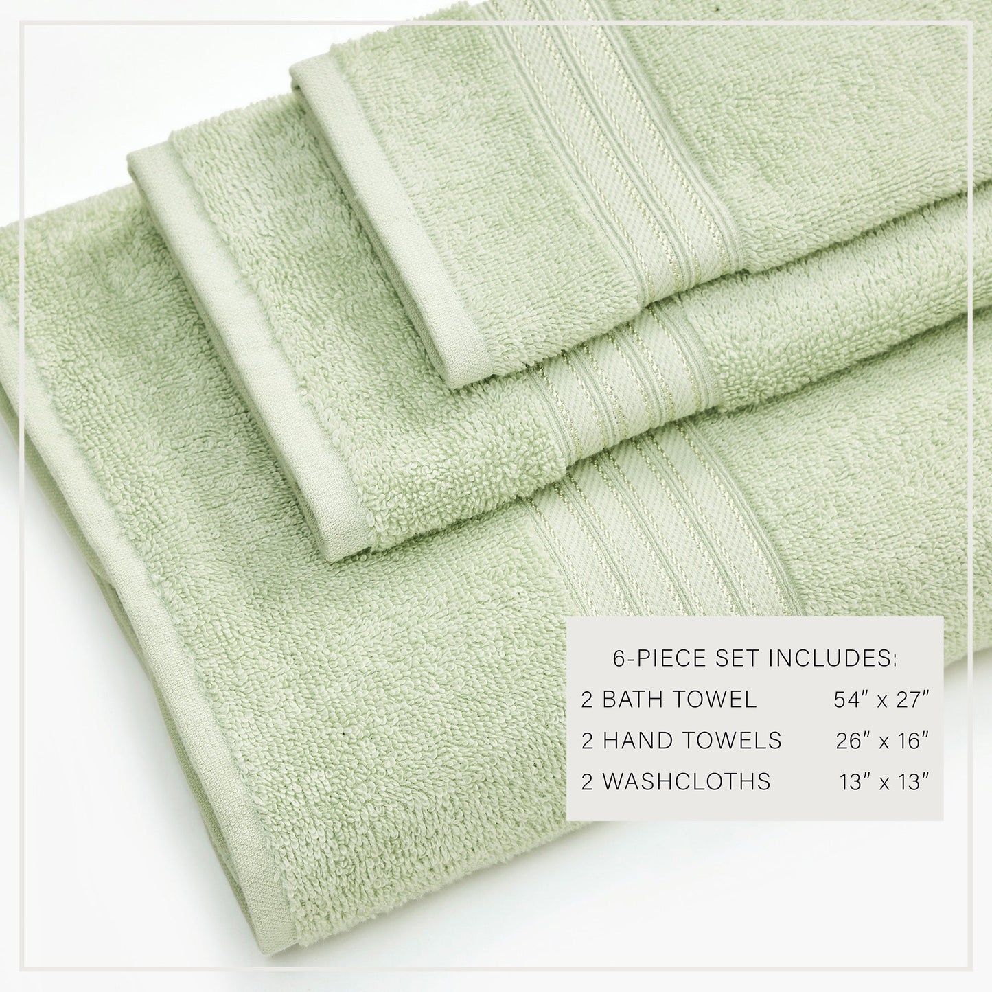 Cooper Collection Cotton Terry Bath Towel Set Lightweight Soft Towels Quick Drying Feather Spun Technology