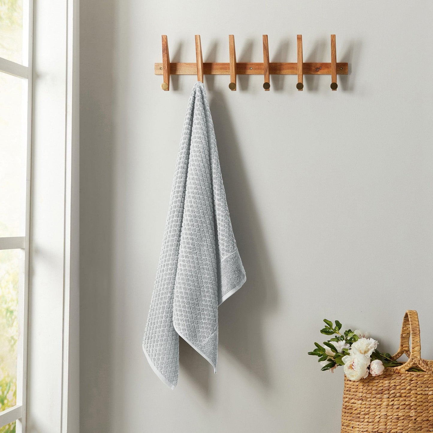 Cotton Diamond Waffle Weave Bath Towel Set Grayson Collection Low Twist Two Ply Towels For Everyday Luxury