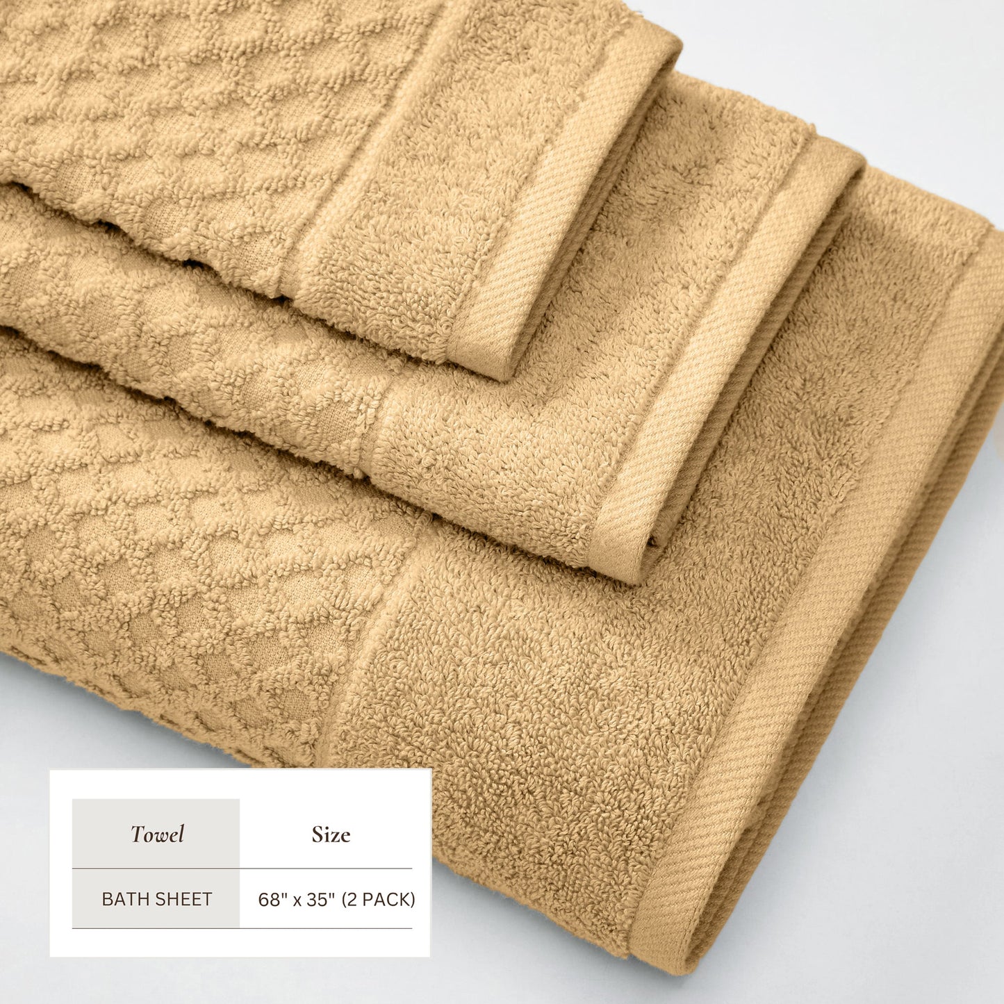 Cotton Diamond Waffle Weave Bath Towel Set Grayson Collection Low Twist Two Ply Towels For Everyday Luxury
