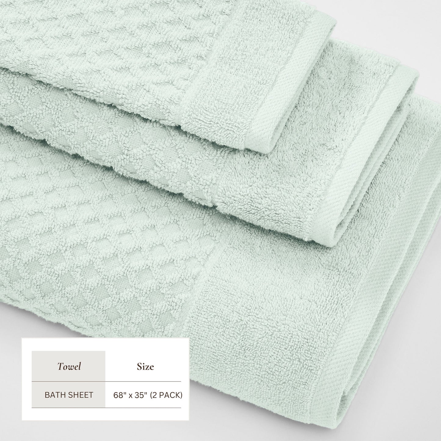 Cotton Diamond Waffle Weave Bath Towel Set Grayson Collection Low Twist Two Ply Towels For Everyday Luxury